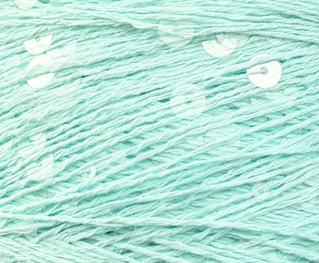 Art. Brillante 260 m / 100 g – Coton avec maxi paillettes col. Tiffany